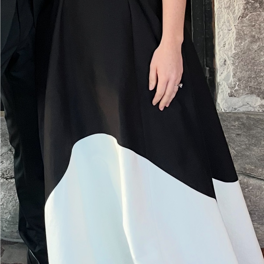 Halston Heritage Black and White Dress
